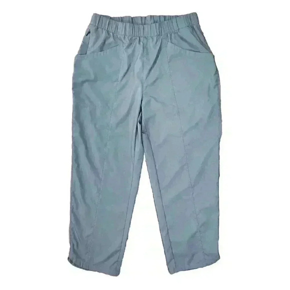 Patagonia Pants Sz Small Gray High Spy Crop Capri Pull On Hiking Climbing - Picture 2 of 12